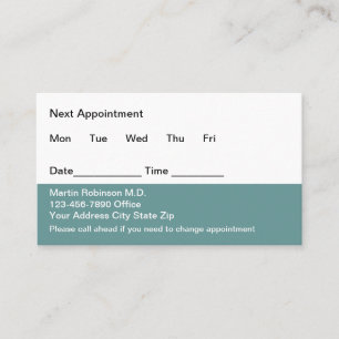 Budget Doctor Appointment Cards
