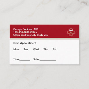 Budget Doctor Office Appointment Business Cards