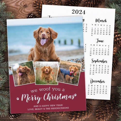 Budget Dog Pet Photo Merry Christmas 2024 Calendar