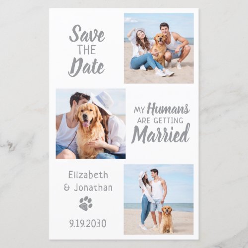 Budget Dog Wedding Photo Collage Save the Date