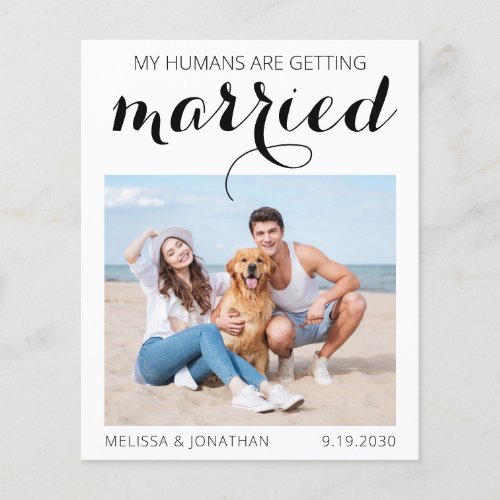 Budget Dog Wedding Photo Save The Date Invitation