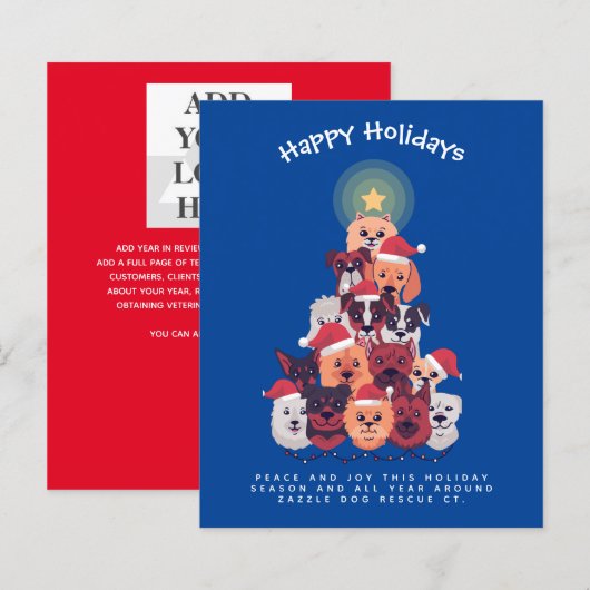 Budget Dogs Christmas Invite Annual Letter (Front/Back)