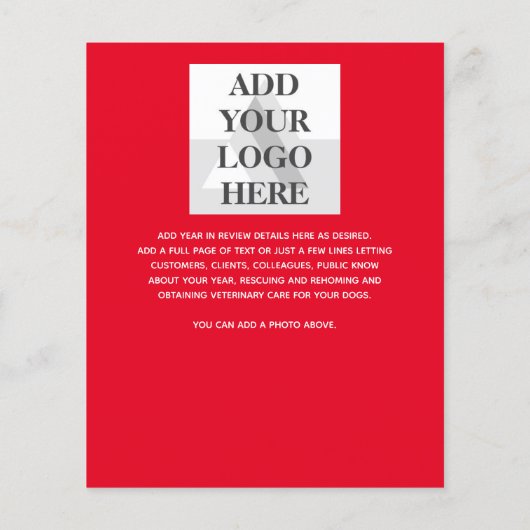 Budget Dogs Christmas Invite Annual Letter (Back)