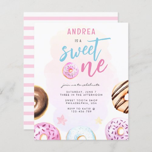 Budget Donut Sweet One Girl First Birthday