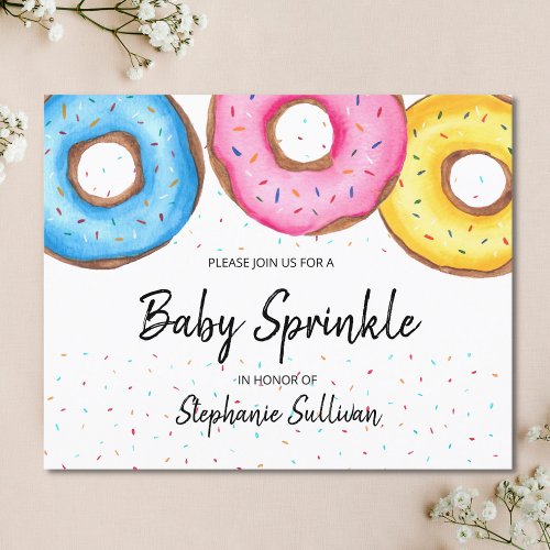 Budget Donuts Baby Sprinkle Invitation