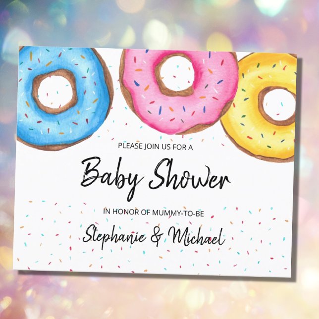 Budget Donuts Couples Baby Shower Invitation (Creator Uploaded)
