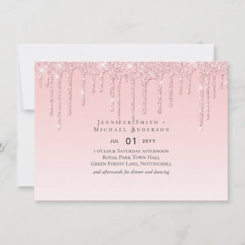 BUDGET Dripping Pink Glitter Wedding