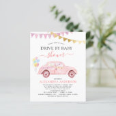 Budget Drive By Baby Shower Blush Pink Gold Foil (Standing Front)