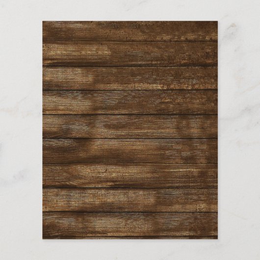 Budget Drive By Baby Shower Eucalyptus Rustic Wood (Back)