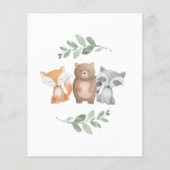 Budget Drive By Baby Shower Woodland Eucalyptus (Back)