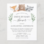 Budget Drive By Baby Shower Woodland Eucalyptus (Front)