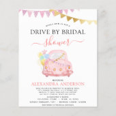Budget Drive By Bridal Shower Blush Pink (Front)