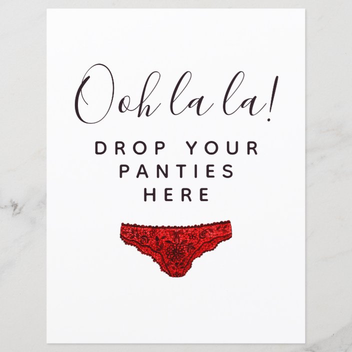 Budget Drop Your Panties Here Bridal Shower Sign Zazzle Com