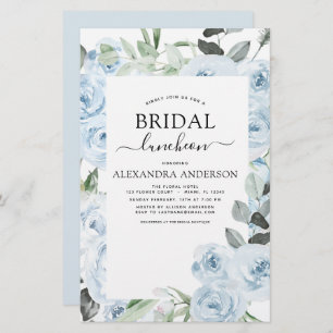 Budget Dusty Blue Bridal Shower Luncheon