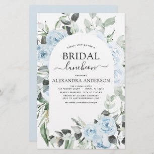 Budget Dusty Blue Bridal Shower Luncheon