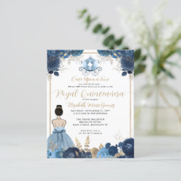 Budget Dusty Blue Cinderella Royal Quinceanera | Zazzle