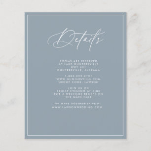 Budget Dusty Blue Details Card Flyer