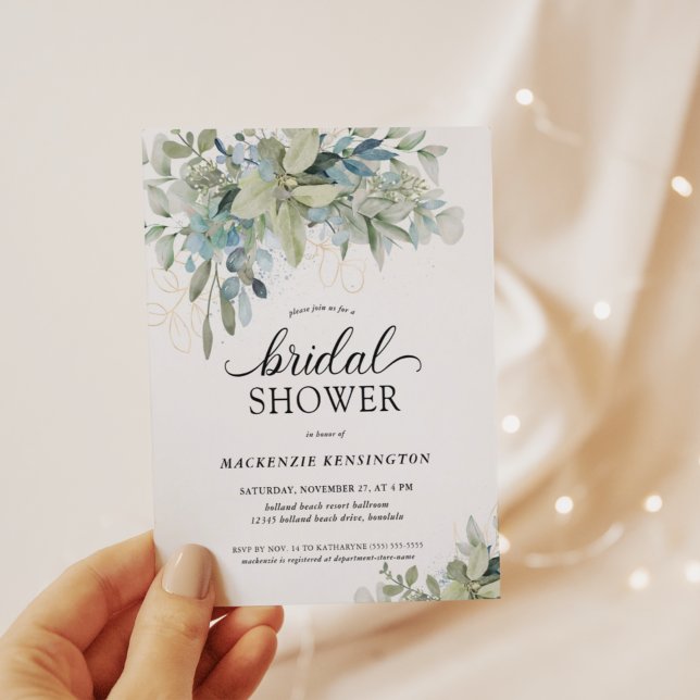 Budget Dusty Blue Eucalyptus Bridal Shower (Creator Uploaded)
