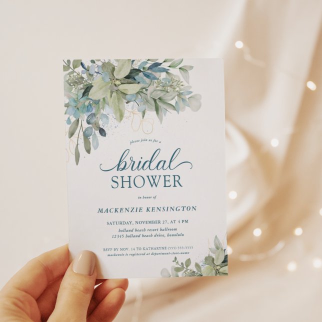 BUDGET Dusty Blue Eucalyptus Bridal Shower (Creator Uploaded)