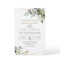 Budget Dusty Blue Greenery Gold Wedding Invitation