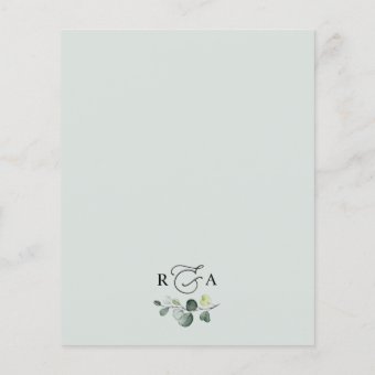 Budget Dusty Blue Greenery Wedding Invitation | Zazzle