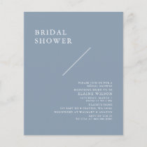 Budget Dusty Blue Simple Bridal Shower Invitation