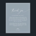 Budget Dusty Blue Wedding Thank You Card Flyer<br><div class="desc">This card features a handwritten font and modern minimalist design. Easily change the colors and edit *most* wording to meet the needs of your occasion. This invite is perfect for your contemporary, industrial, or bohemian wedding celebration. Budget Paper is thin! ***Upgrade for a thicker paper. Envelopes are not included with...</div>
