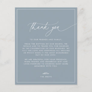 Budget Dusty Blue Wedding Thank You Card Flyer