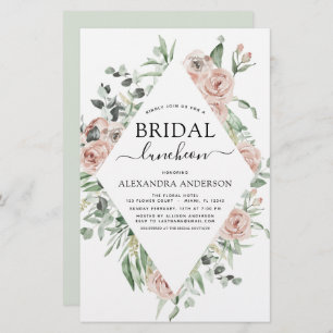 Budget Dusty Pink Bridal Shower Luncheon