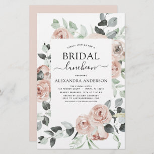 Budget Dusty Pink Bridal Shower Luncheon