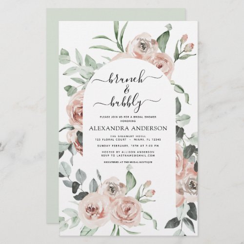 Budget Dusty Pink Brunch  Bubbly Bridal Shower
