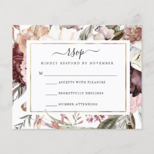 Budget Dusty Rose RSVP Flyer