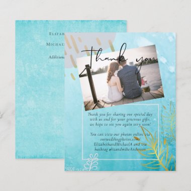 BUDGET DustyTeal Gold Abstract Wedding