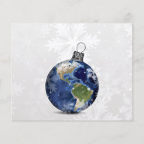 Budget Earth Ornament Business Holiday Card