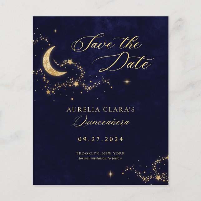 BUDGET Elegant A Night Under the Stars Quinceañera (Front)