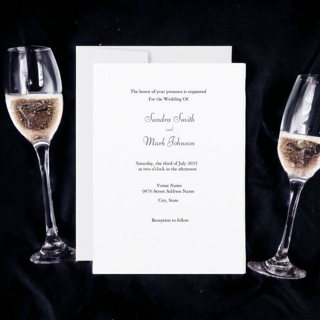 Budget Elegant and Simple Classic Style Invitation (Creator Uploaded)