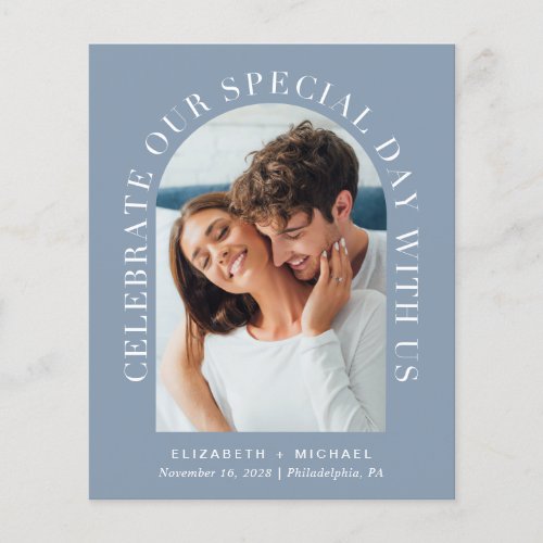 Budget Elegant Arch Photo Wedding Invitation