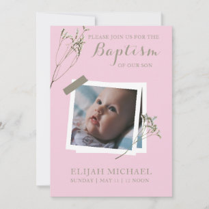 Budget Elegant Baptisms Of Our Baby Invitation
