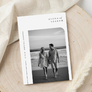 Budget Elegant Boho Photo Wedding Invites