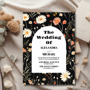 Budget Elegant Boho Wildflower Wedding Flyer