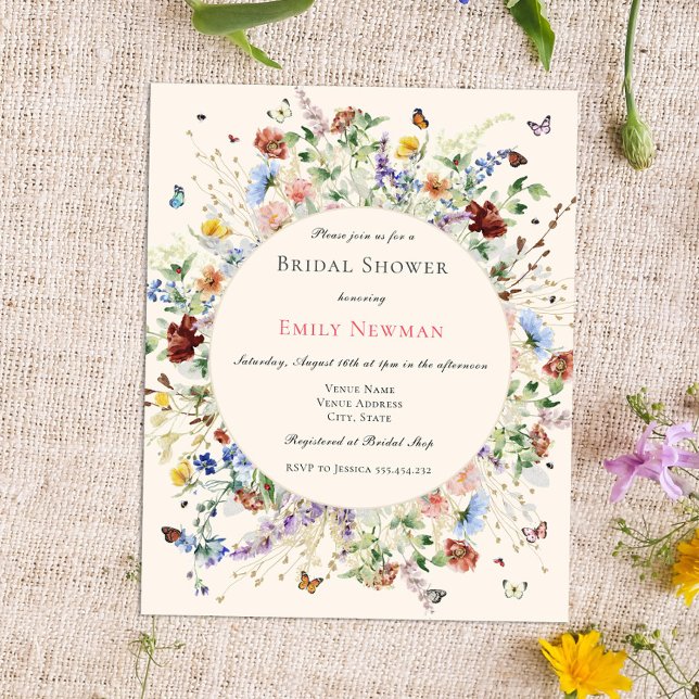  Budget Elegant Boho Wildflowers Bridal Shower (Creator Uploaded)