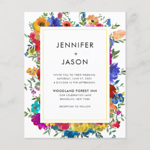 BUDGET Elegant Bold Color Roses Peonies Wedding