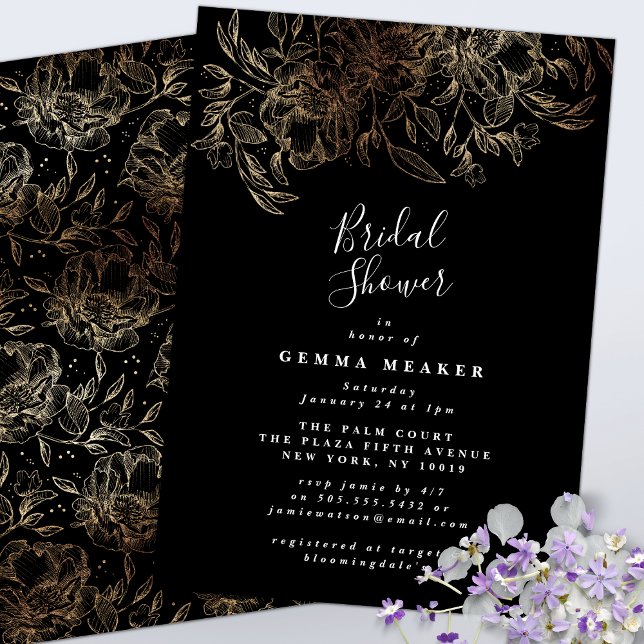 Budget Elegant Botanical Bridal Shower Invite Flyer (Creator Uploaded)