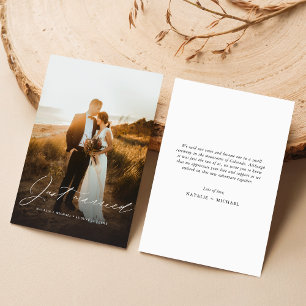 Budget Elegant calligraphy Wedding Photo Elopement Announcement