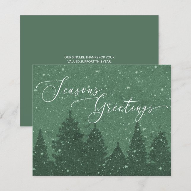 Budget Elegant Corporate Business Holiday Green (Front/Back)