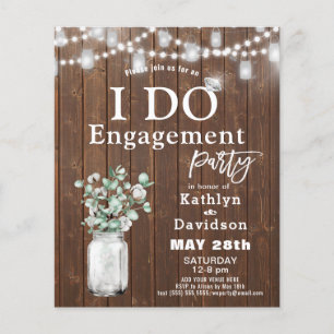 BUDGET Elegant Eucalyptus I DO Party Invitation