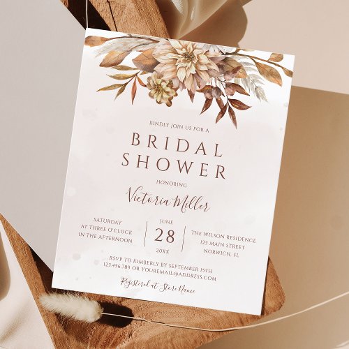 Budget Elegant Fall Modern Bridal Shower