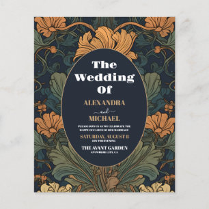 Budget Elegant Floral Art Nouveau Wedding