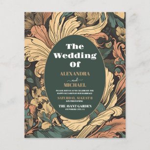 Budget Elegant Floral Art Nouveau Wedding