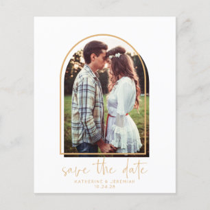 Budget Elegant Gold Arch Wedding Save the Date